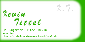 kevin tittel business card